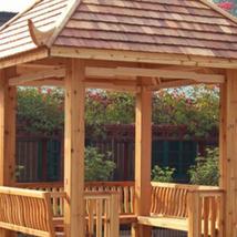 防腐木戶外涼亭碳化實木六角涼亭別墅涼亭園藝涼亭公園避風(fēng)雨涼亭