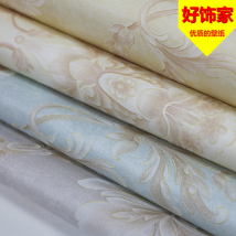 歐式壁紙無(wú)紡布水洗精美壁紙 防水自粘壁紙 客廳臥室溫馨壁紙